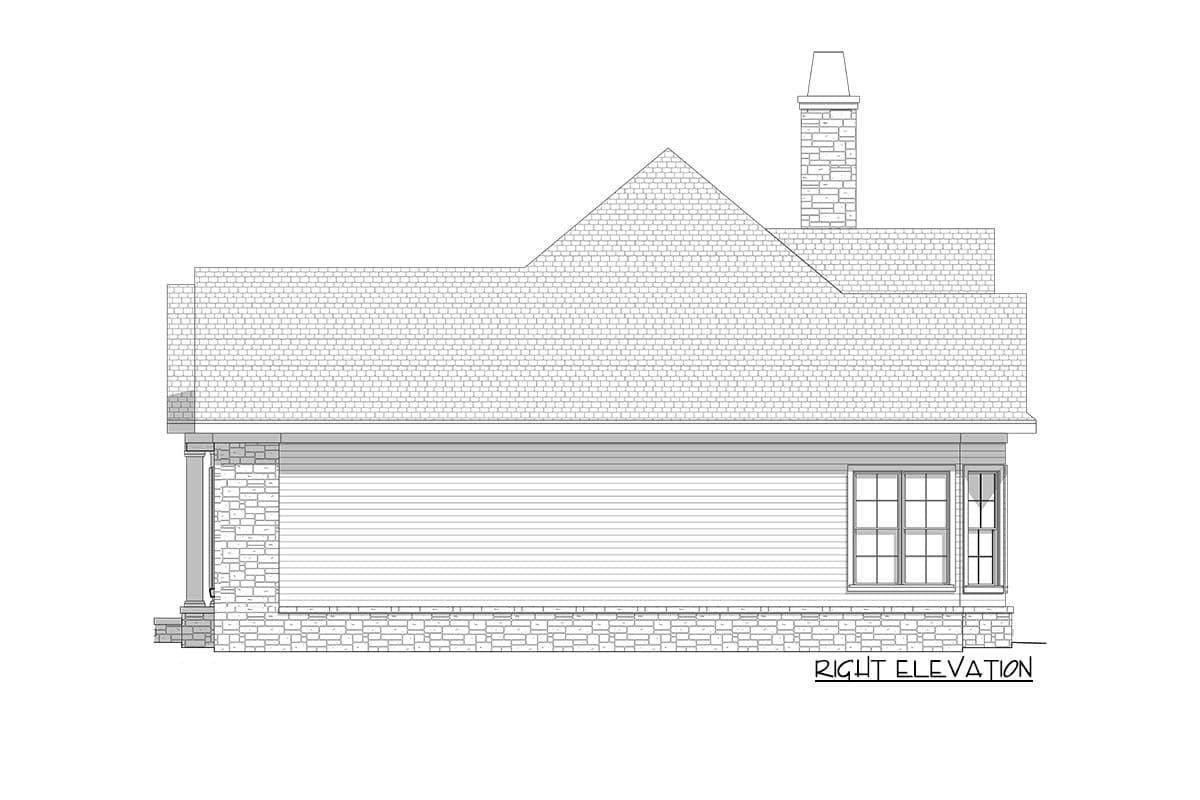 Plan 865016SHW: European Cottage House Plan with Stone Accents - 1108 Sq FT - Image #19 - Cottage, Country, Craftsman, European, Traditional