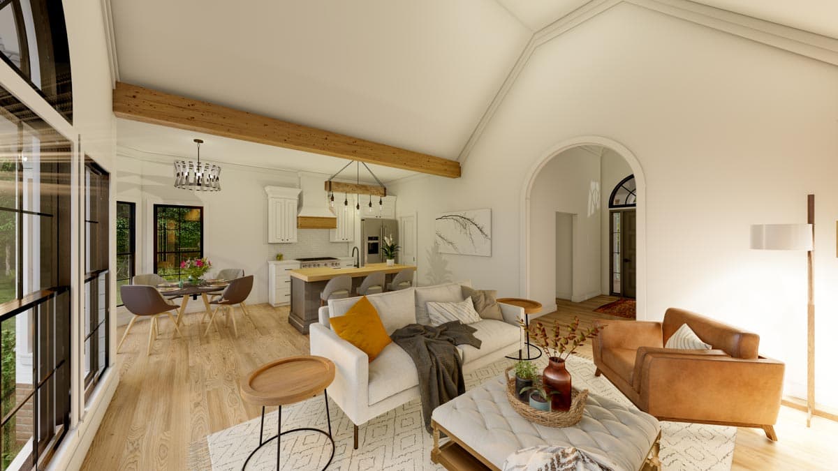 Plan 865016SHW: European Cottage House Plan with Stone Accents - 1108 Sq FT - Image #7 - Cottage, Country, Craftsman, European, Traditional