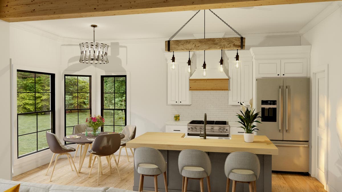 Plan 865016SHW: European Cottage House Plan with Stone Accents - 1108 Sq FT - Image #9 - Cottage, Country, Craftsman, European, Traditional