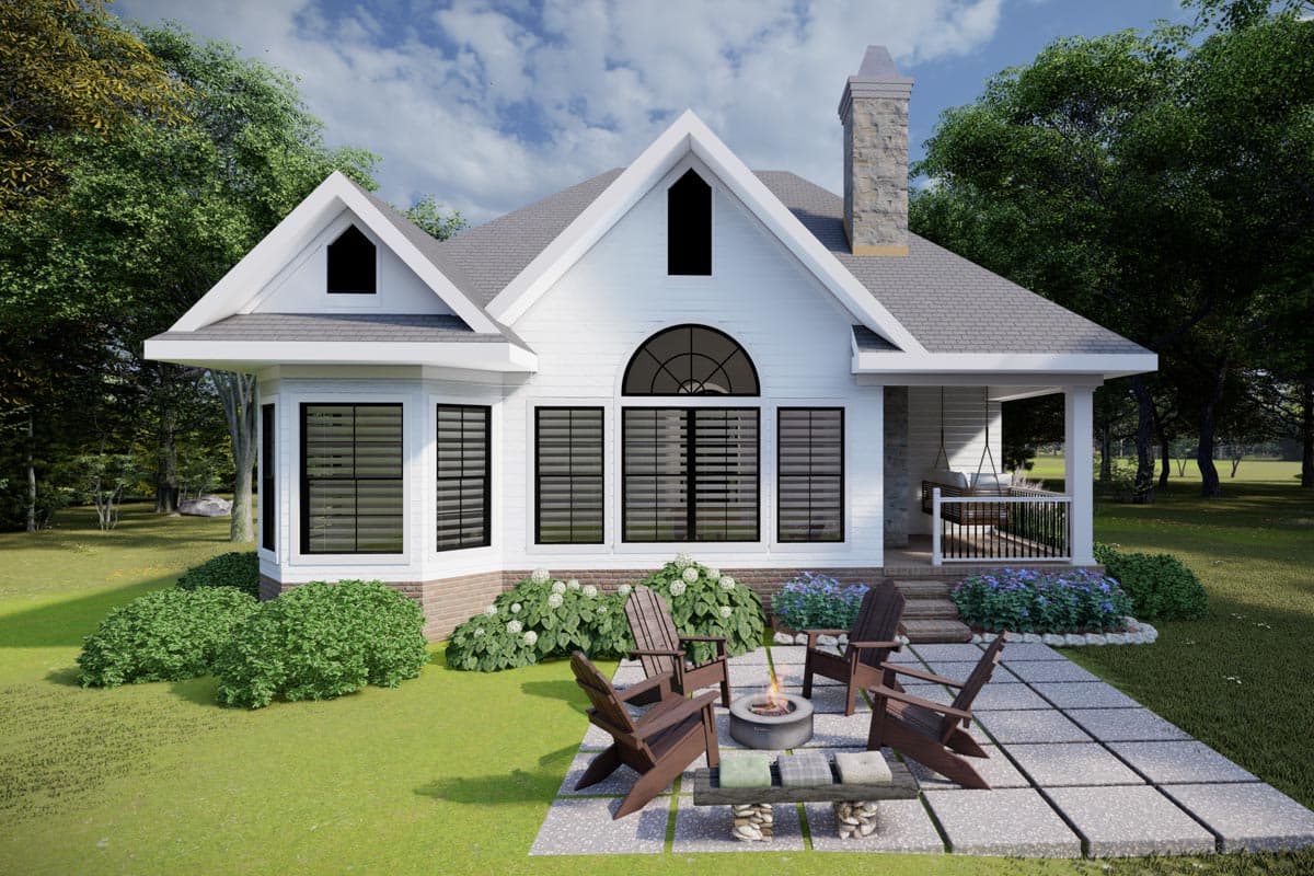 Plan 865016SHW: European Cottage House Plan with Stone Accents - 1108 Sq FT - Image #12 - Cottage, Country, Craftsman, European, Traditional