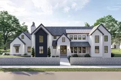 4-Bed Modern Cottage with 3 Porches and a Vaulted Main Floor Master Bedroom