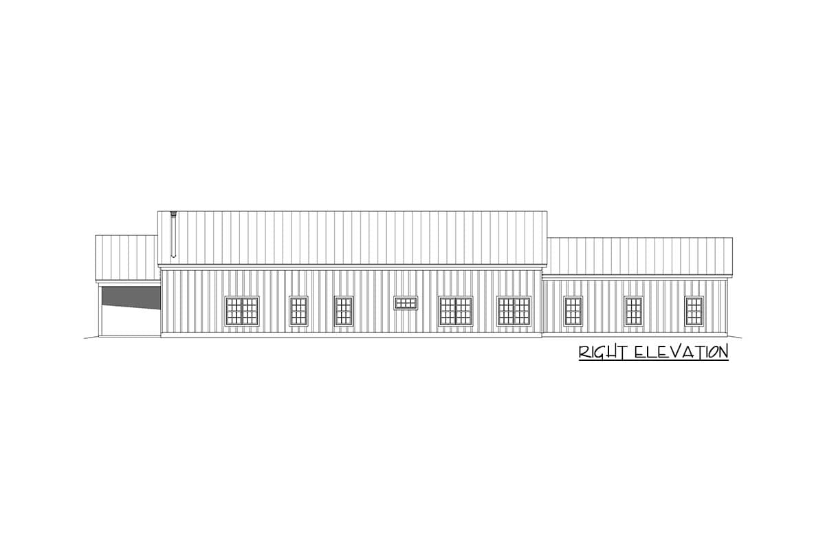 Plan 68920VR: Barn-Like House Plan with Rear-Access Garage - 3184 Sq Ft - Image #6 - Barndominium, Country, Mountain, Rustic