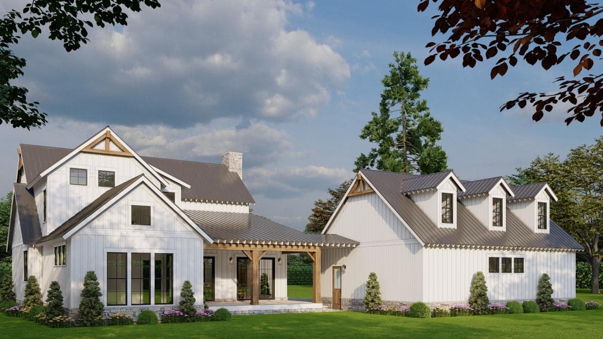 Plan 70754MK: 4-Bed New American Home Plan with Deluxe Master Suite - Image #6 - Country, Modern Farmhouse, New American, Traditional