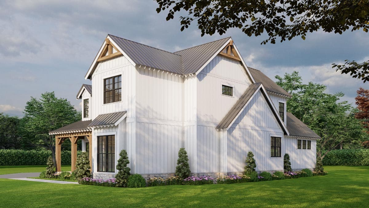 Plan 70754MK: 4-Bed New American Home Plan with Deluxe Master Suite - Image #8 - Country, Modern Farmhouse, New American, Traditional
