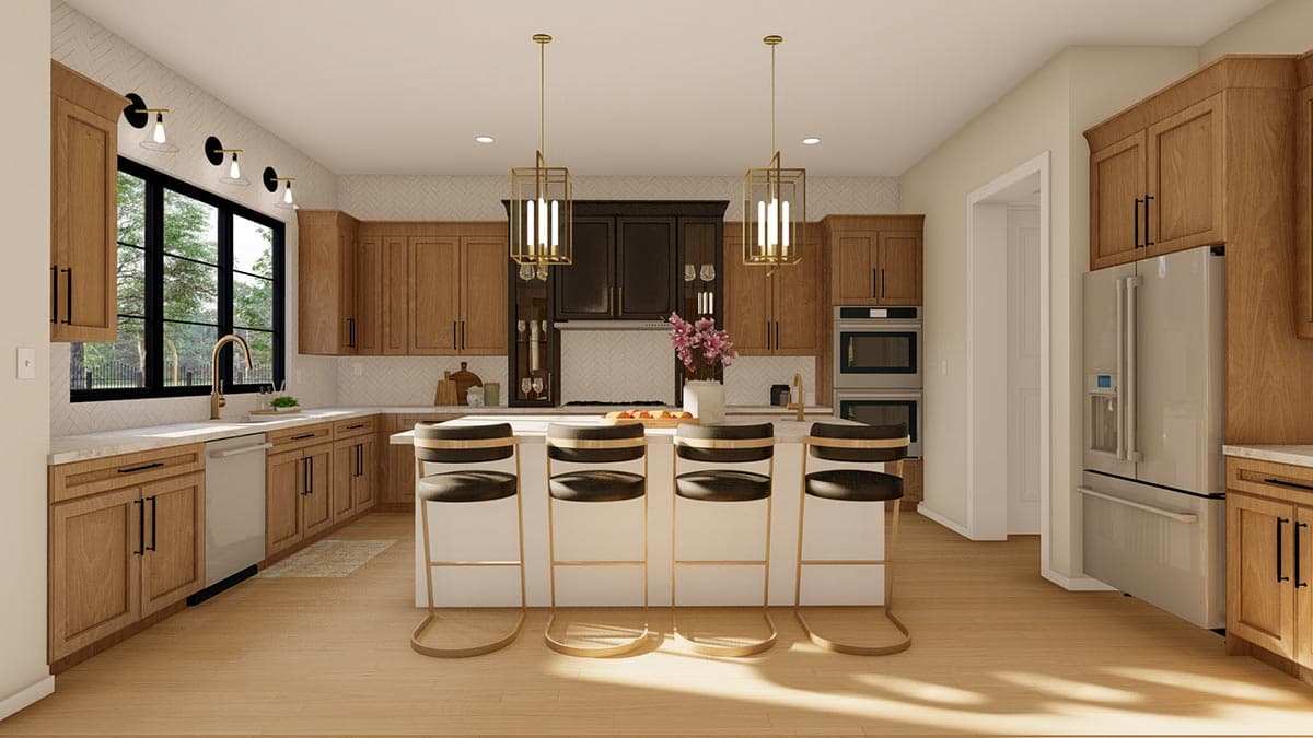 Plan 623085DJ: 2-Story New American Farmhouse with Upstairs Deck Accessible from the Loft - Image #7 - Country, Farmhouse, Modern Farmhouse, New American