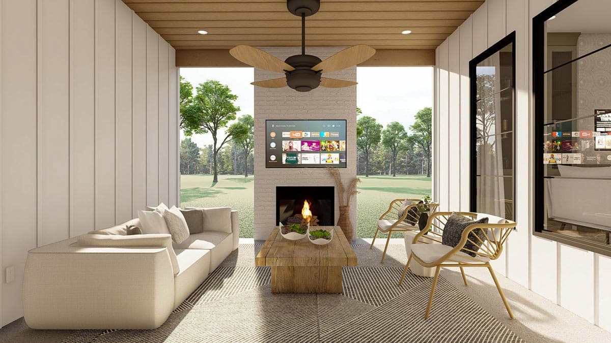 Plan 623085DJ: 2-Story New American Farmhouse with Upstairs Deck Accessible from the Loft - Image #12 - Country, Farmhouse, Modern Farmhouse, New American