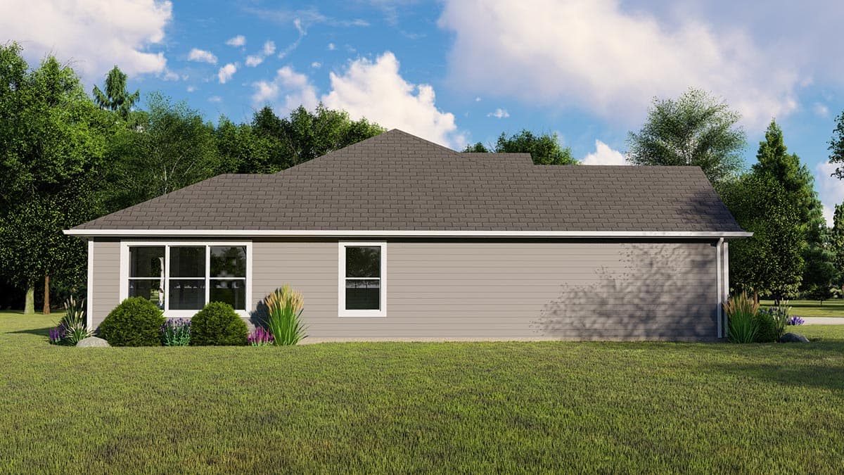 Plan 135129GRA: 3-Bed Ranch Home Plan with Sunroom - Image #4 - Craftsman, Ranch, Traditional