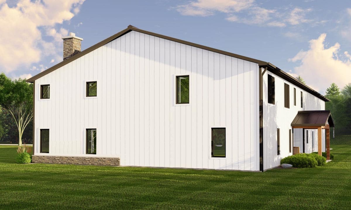 Plan 135139GRA: Barndominium with Side-Entry Garage and 2-Story Great Room - Image #5 - Barndominium, Country, Rustic, Southern, Vacation