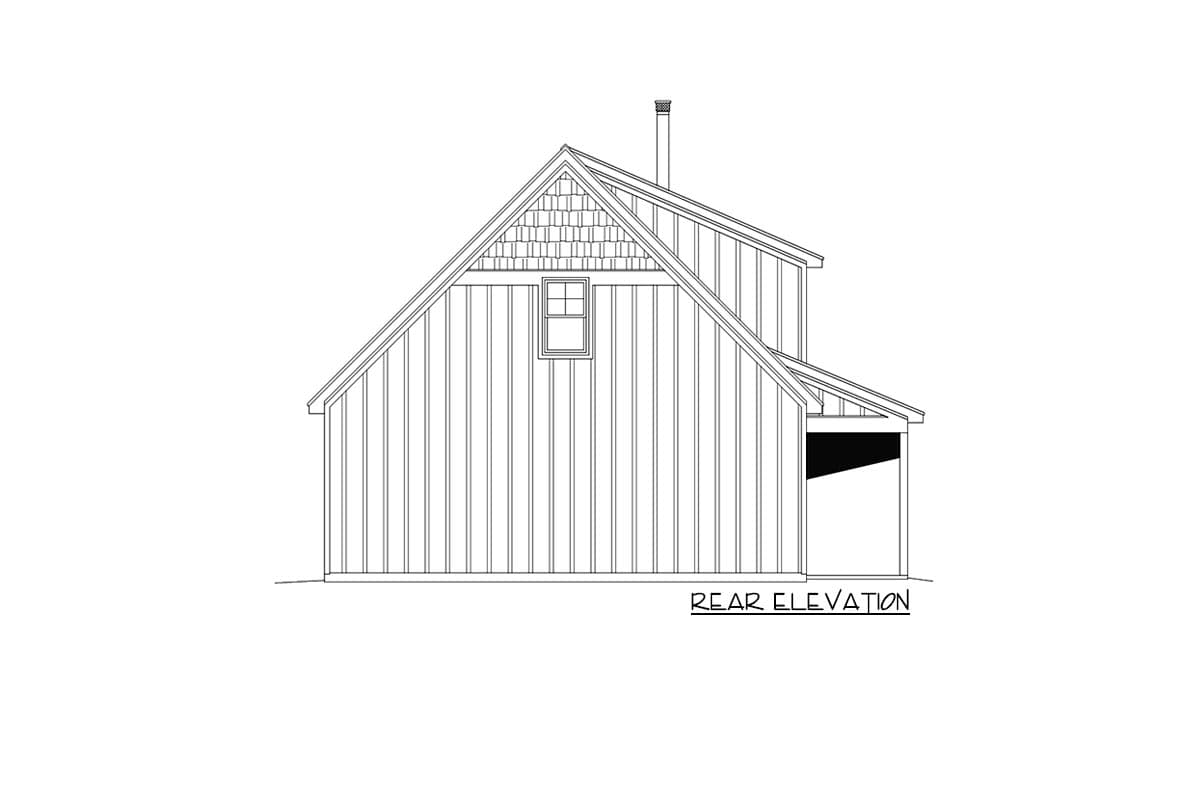 Plan 68924VR: Garage Apartment with Shed Dormer and Full-length Side Porch - Image #4 - Cabin, Carriage, Country, Mountain, Rustic, Traditional