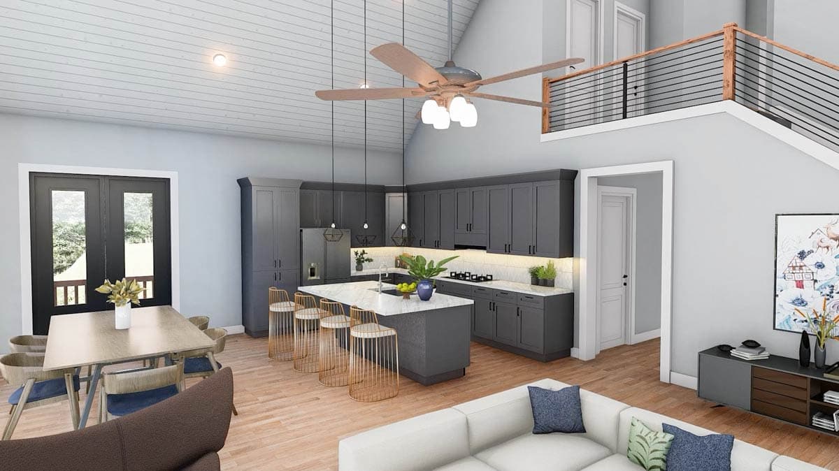 Plan 68925VR: 2-story Mountain House Plan with Main Floor Master Suite and 2-Car Garage - Image #9 - Country, Craftsman, Mountain, Rustic