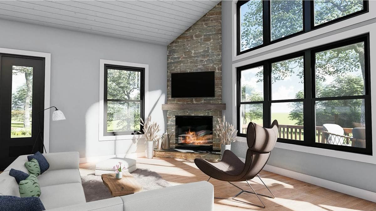 Plan 68925VR: 2-story Mountain House Plan with Main Floor Master Suite and 2-Car Garage - Image #10 - Country, Craftsman, Mountain, Rustic