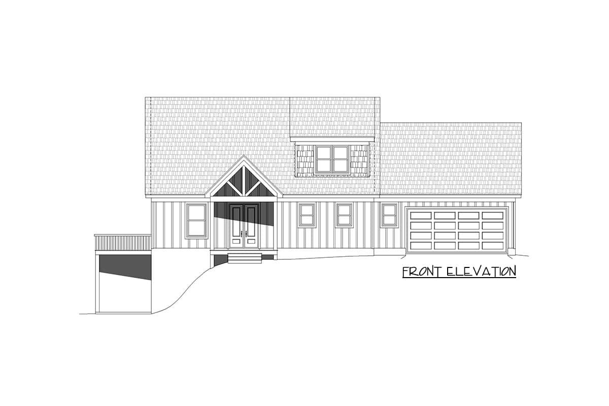 Plan 68925VR: 2-story Mountain House Plan with Main Floor Master Suite and 2-Car Garage - Image #11 - Country, Craftsman, Mountain, Rustic