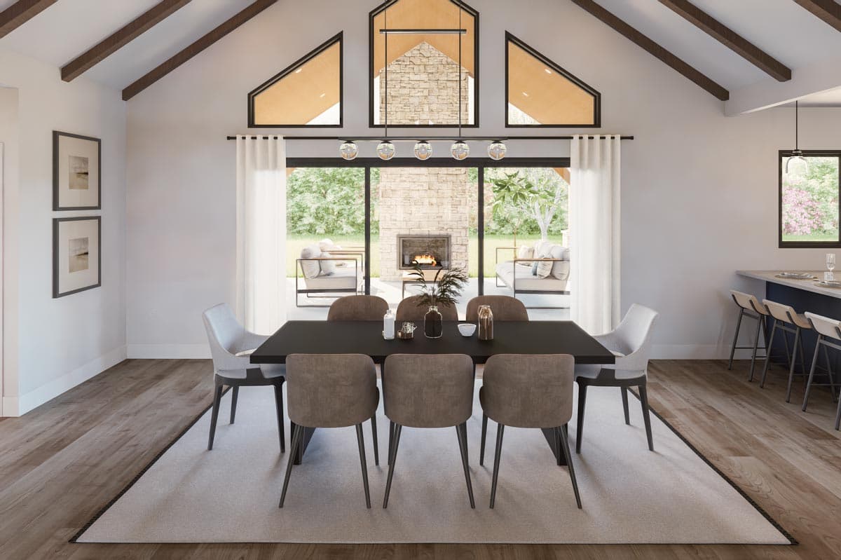 Plan 135143GRA: One-Story Country Craftsman House Plan with Vaulted Great Room - 2030 Sq Ft - Image #6 - Barndominium, Country, Craftsman, Mountain, Ranch, Rustic