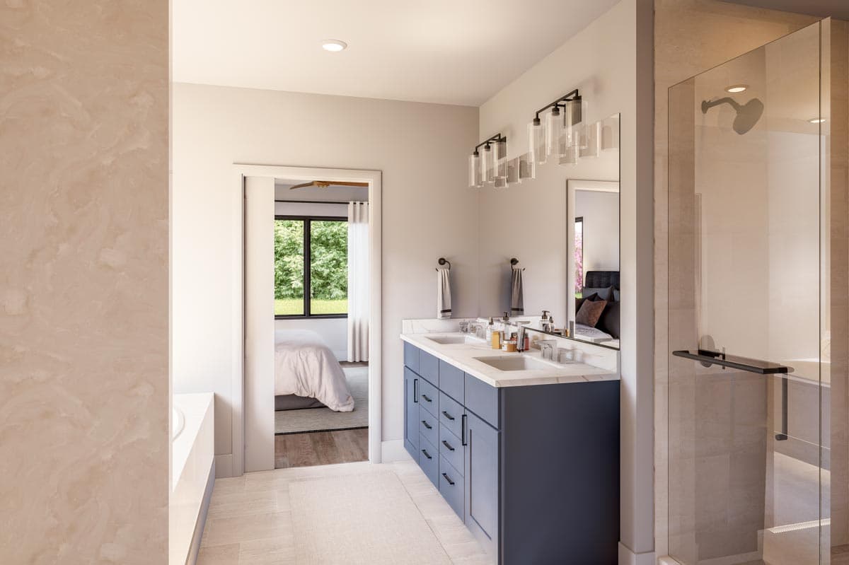 Plan 135143GRA: One-Story Country Craftsman House Plan with Vaulted Great Room - 2030 Sq Ft - Image #11 - Barndominium, Country, Craftsman, Mountain, Ranch, Rustic