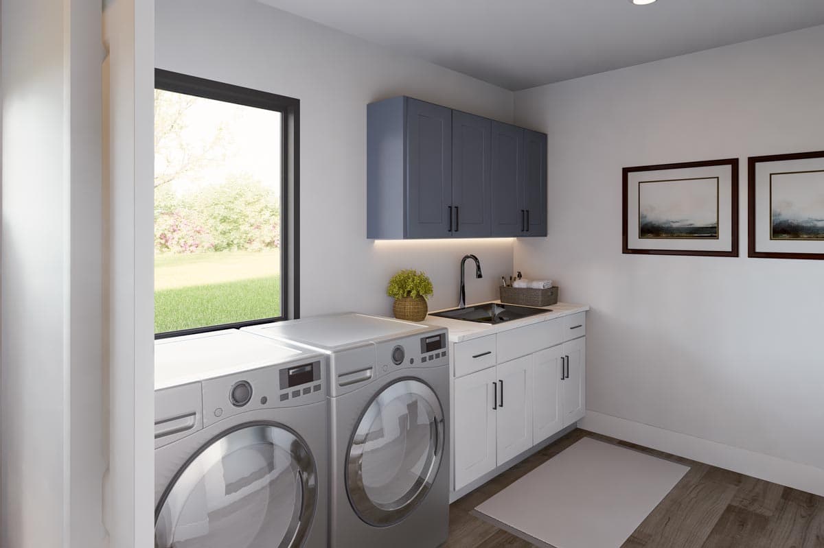 Plan 135143GRA: One-Story Country Craftsman House Plan with Vaulted Great Room - 2030 Sq Ft - Image #12 - Barndominium, Country, Craftsman, Mountain, Ranch, Rustic