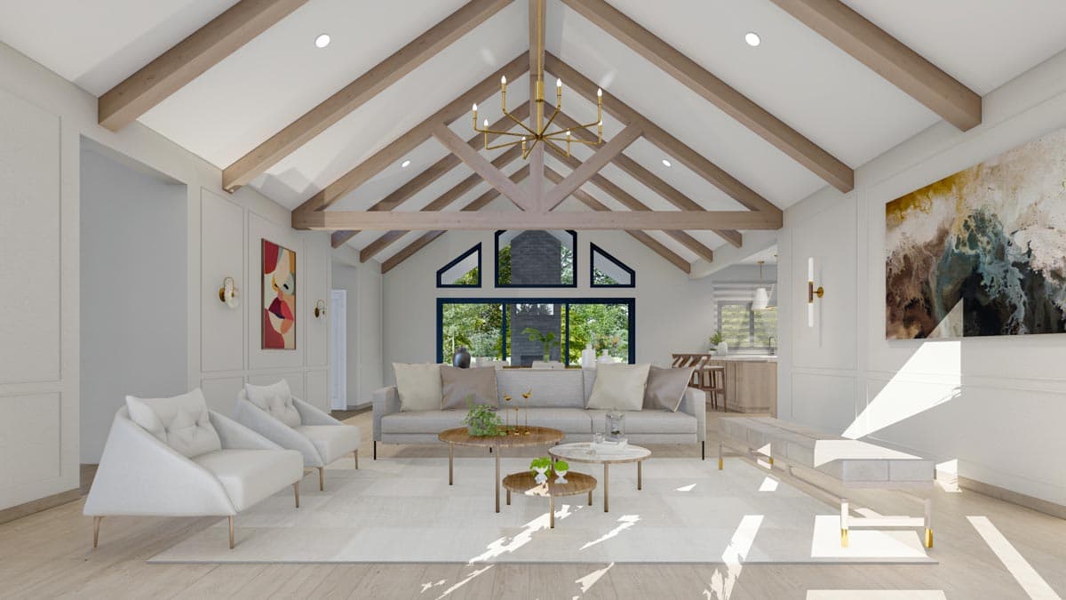 Plan 135143GRA: One-Story Country Craftsman House Plan with Vaulted Great Room - 2030 Sq Ft - Image #25 - Barndominium, Country, Craftsman, Mountain, Ranch, Rustic