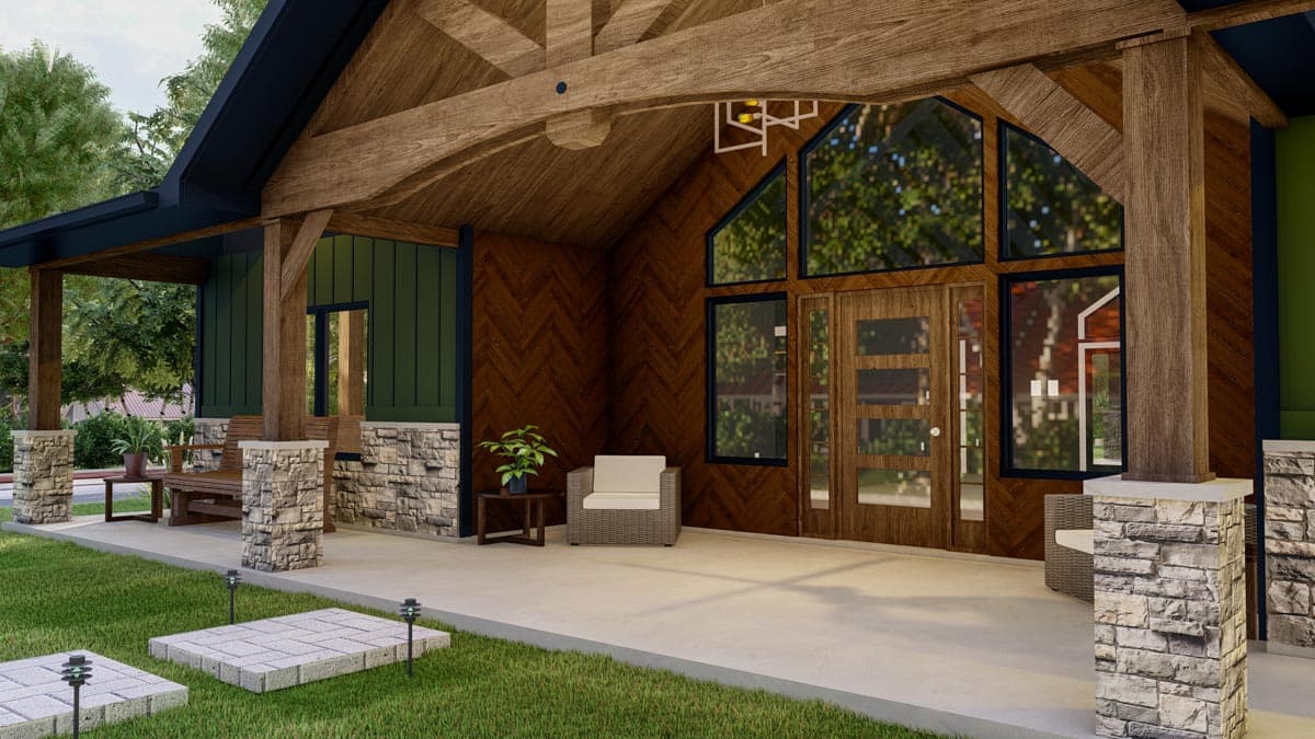 Plan 135143GRA: One-Story Country Craftsman House Plan with Vaulted Great Room - 2030 Sq Ft - Image #16 - Barndominium, Country, Craftsman, Mountain, Ranch, Rustic