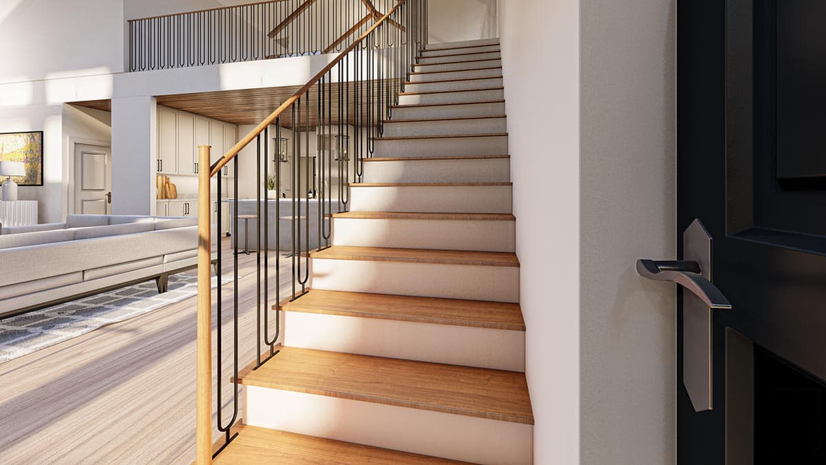 Plan 400006FTY: Barndo-Style House Plan with 2-Story Open Floor Plan and a 2-Car Side-Load Garage - Image #19 - Barndominium, Country, Craftsman, Rustic