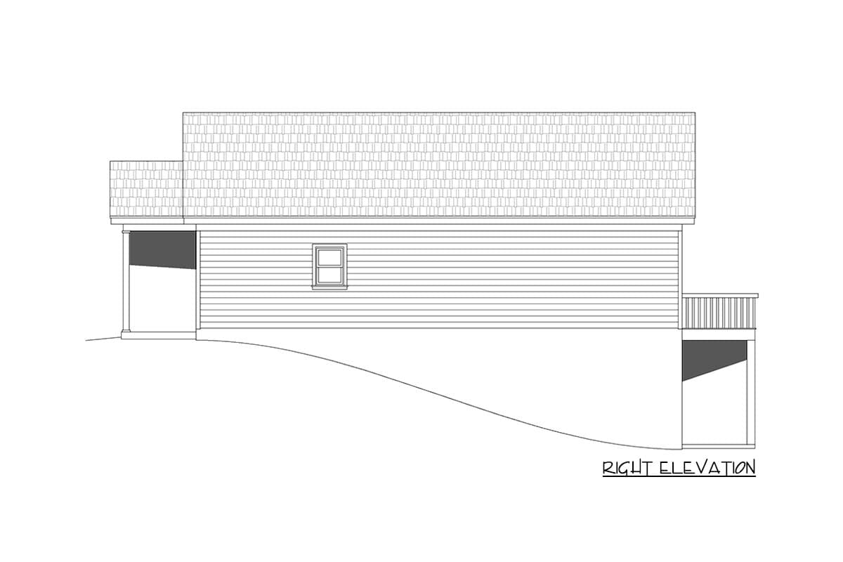 Plan 68930VR: 2-Bed Cottage with Gabled Covered Entry on a Walkout Basement - 2560 Sq Ft - Image #5 - Mountain, Ranch, Traditional