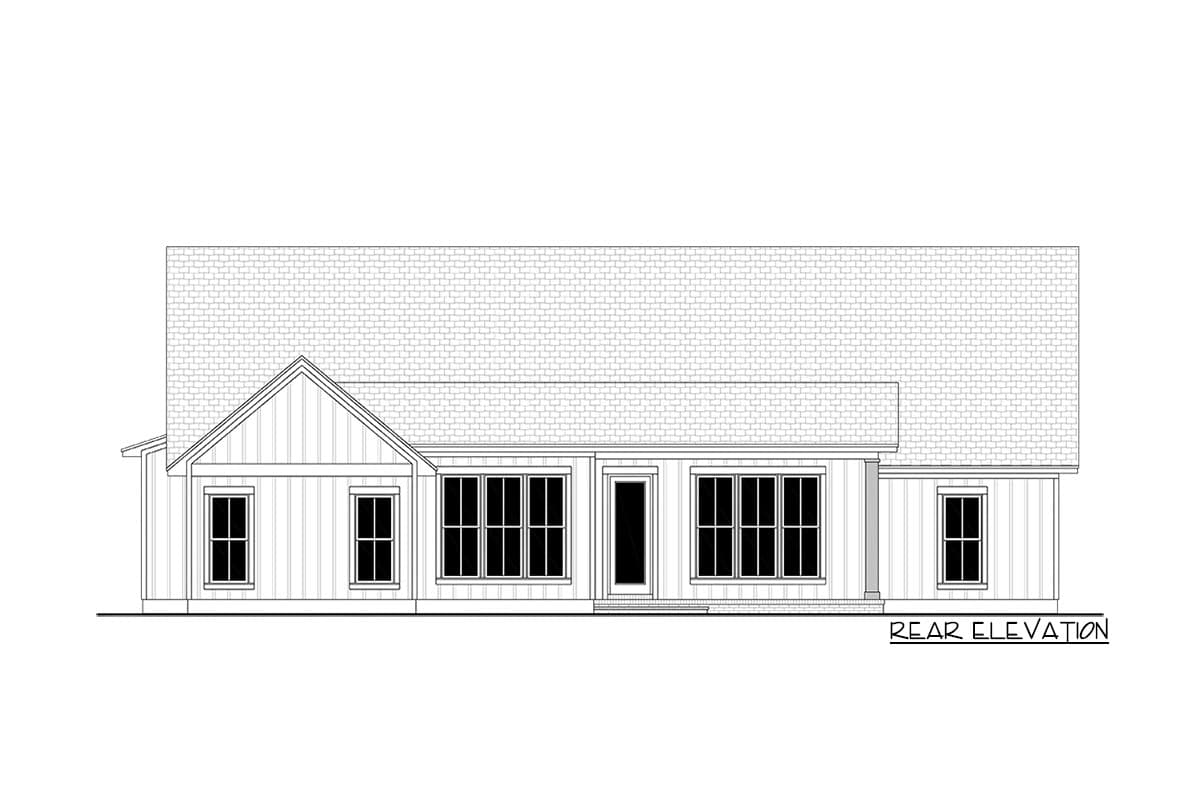 Plan 51896HZ: One-story New American House Plan with Direct Laundry Access from Main Suite - Image #4 - Country, Craftsman, Modern Farmhouse, New American, Ranch