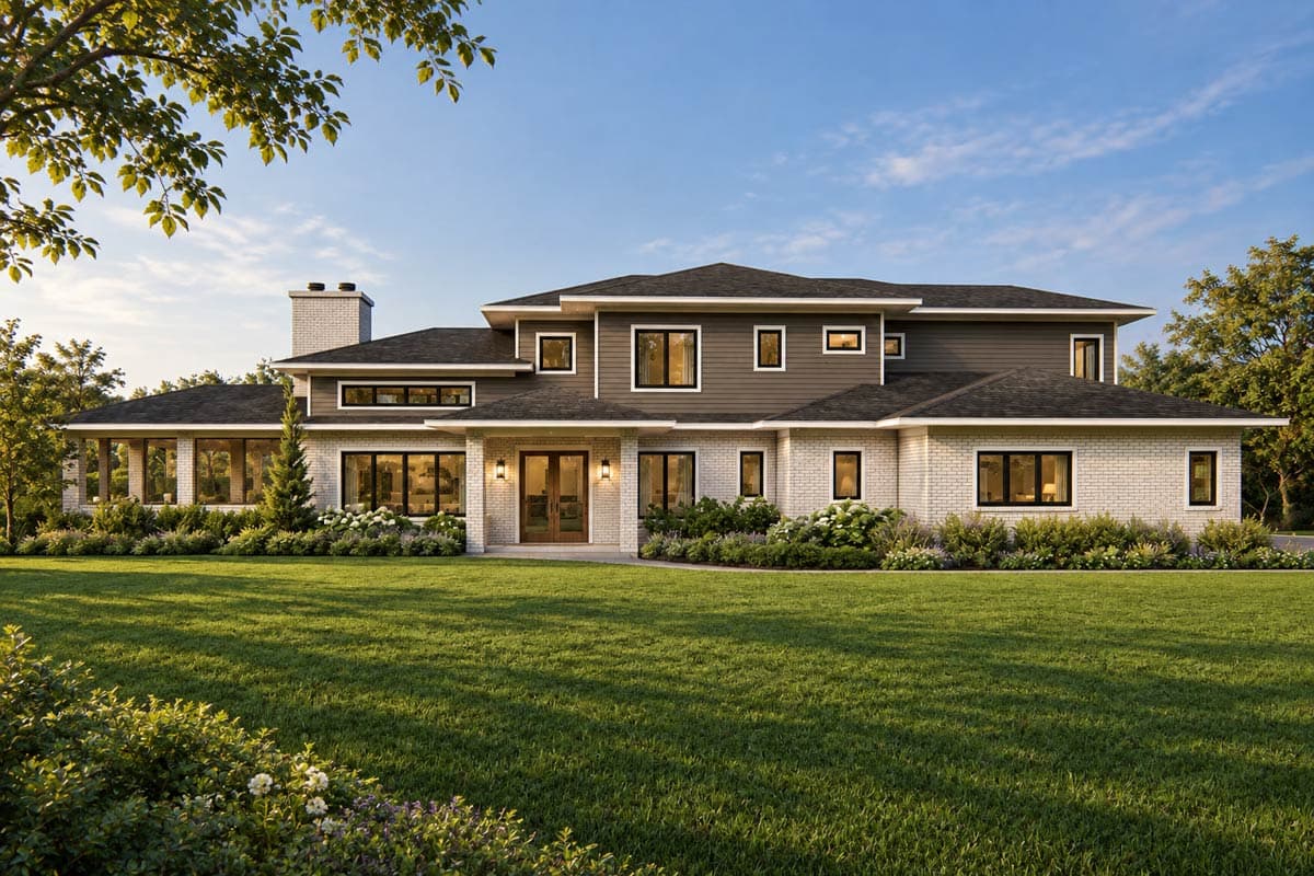 Plan image - 871018JEN:2-Story House Plan for Wine Collectors