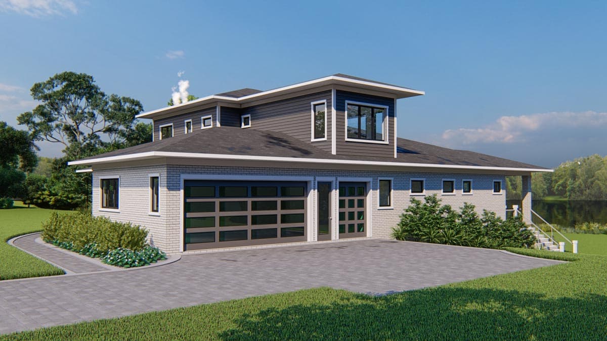 Plan 871018JEN: 2-Story House Plan for Wine Collectors - Image #7 - Northwest, Prairie, Transitional
