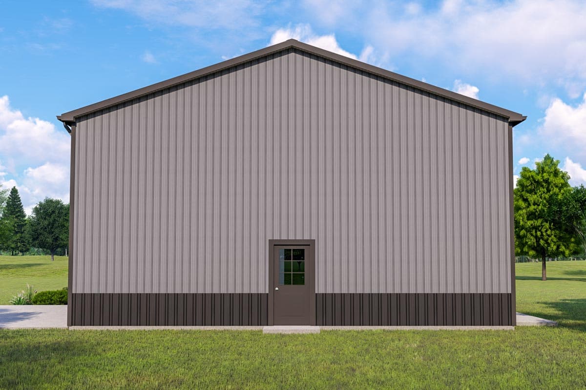 Plan 135145GRA: 4-Bed Barndominium with Open Living Space and Storage Mezzanine - Image #4 - Barndominium, Country, Rustic, Vacation