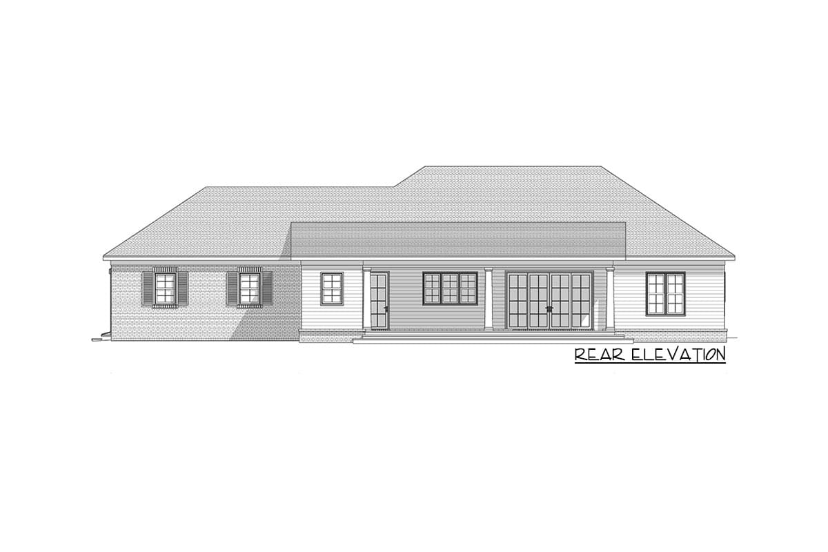 Plan 865017SHW: Southern Traditional House Plan with 60'-wide Front Porch and a Massive 2-Car Garage - Image #19 - Country, Ranch, Southern, Southern Traditional