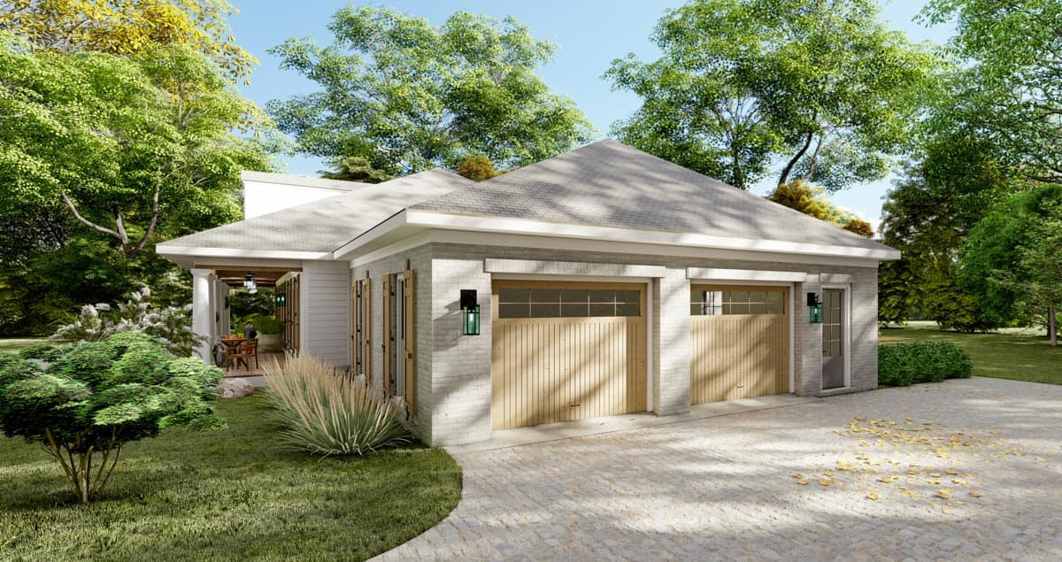 Plan 865017SHW: Southern Traditional House Plan with 60'-wide Front Porch and a Massive 2-Car Garage - Image #7 - Country, Ranch, Southern, Southern Traditional