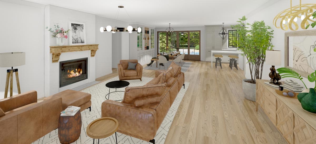 Plan 865017SHW: Southern Traditional House Plan with 60'-wide Front Porch and a Massive 2-Car Garage - Image #8 - Country, Ranch, Southern, Southern Traditional