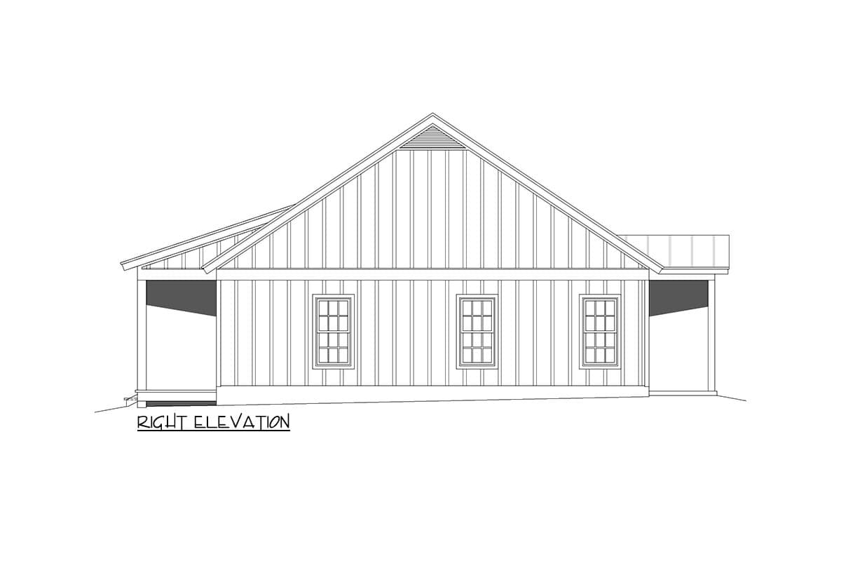 Plan 68932VR: One-Level Country House Plan with Open Living Space - 1477 Sq Ft - Image #5 - Country, Farmhouse, Ranch, Rustic