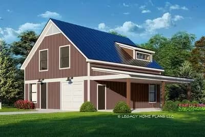 Detached Craftsman Garage with Gym and Flex Space