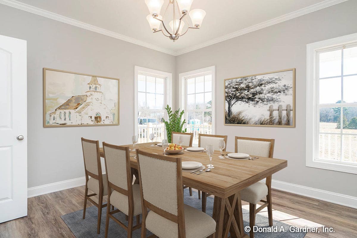 Plan 444318GDN: 4-Bed Country Farmhouse Plan with 7'-Deep Porches Front and Back - Image #6 - Country, Farmhouse, Southern, Traditional