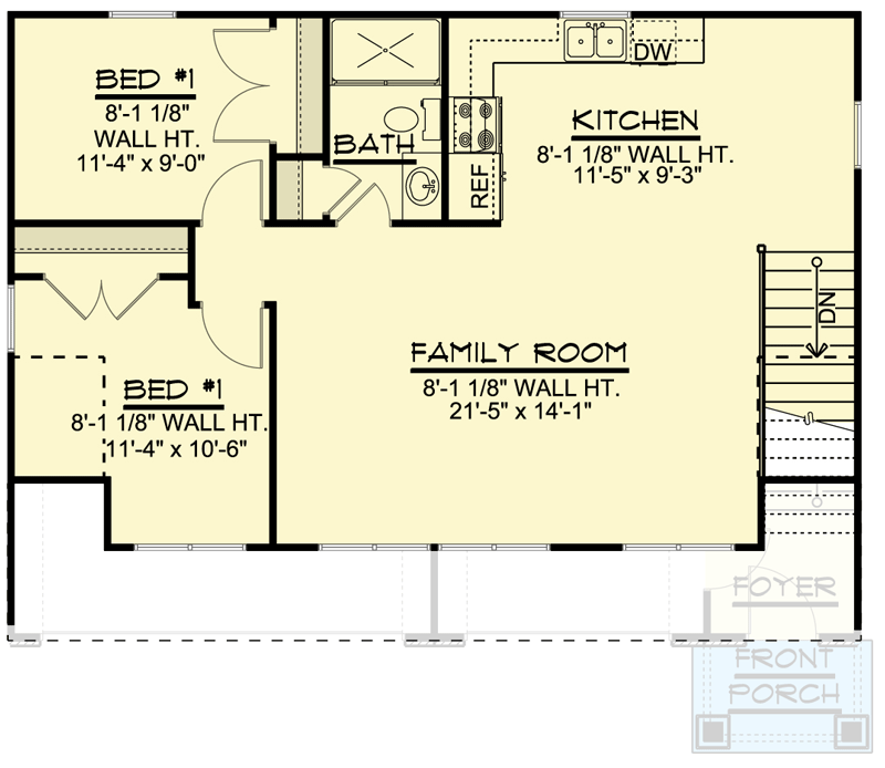 Plan 135153GRA: Traditional Carriage House Plan with 2 Bedrooms - Floor Plan - 2nd Floor - Carriage, Country, Craftsman, Traditional