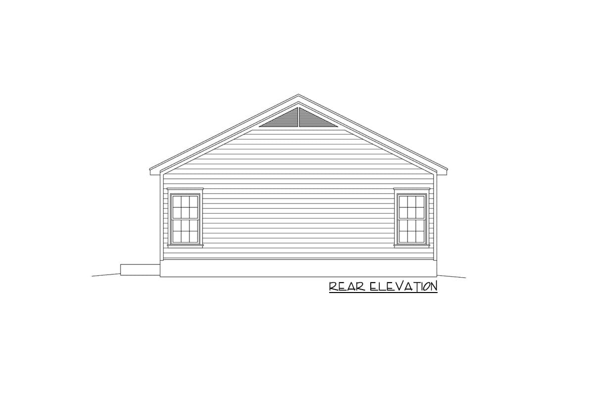Plan 68940VR: Country Cottage with Gabled Front Porch - Image #4 - Cottage, Country, Traditional