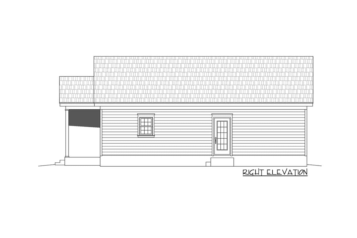 Plan 68940VR: Country Cottage with Gabled Front Porch - Image #5 - Cottage, Country, Traditional