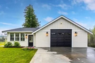 Compact Home Plan with Attached Shop - 612 Sq Ft