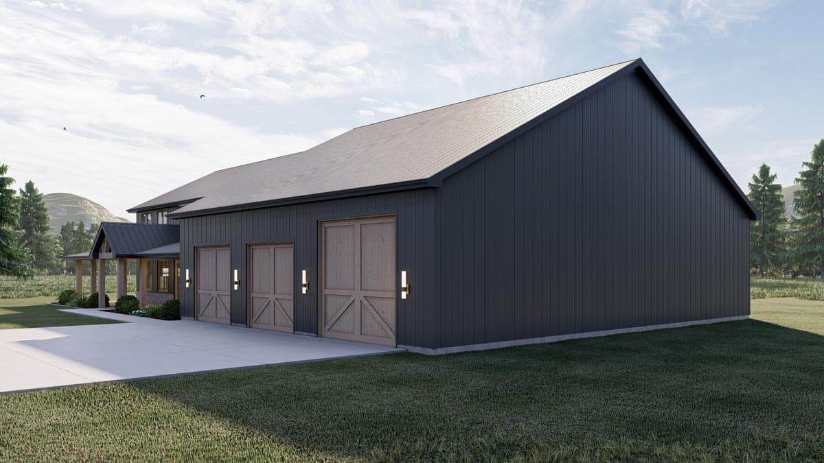 Plan 623086DJ: Barndominium-Style House Plan with Home Office and Oversized RV Garage - 3293 Sq Ft - Image #7 - Barndominium, Country, Farmhouse, Modern Farmhouse, Rustic