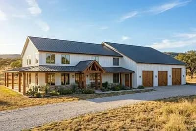 Barndominium-Style House Plan with Home Office and Oversized RV Garage - 3293 Sq Ft