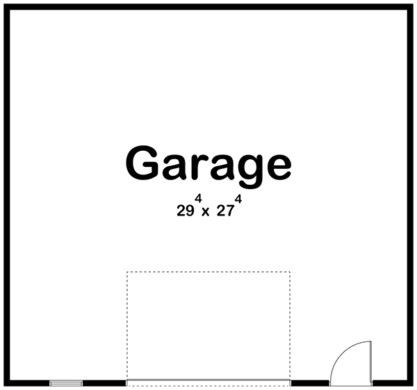 Plan 623087DJ: 2-Car Detached Garage with Cedar Siding - Floor Plan - Main Level - Rustic, Traditional