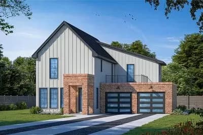 Contemporary 2-Story Home Plan with Roof Patio