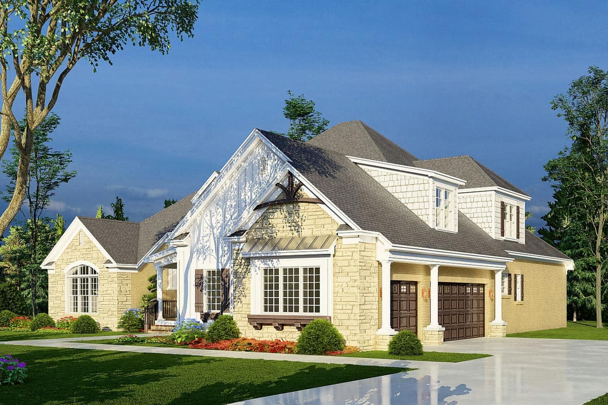 Plan 70756MK: New American House Plan with 2-Story Foyer and Great Room - 3475 Sq Ft - Image #4 - Country, Craftsman, Southern, Traditional