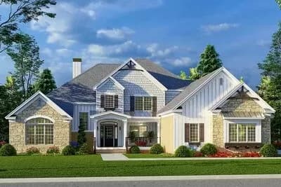 New American House Plan with 2-Story Foyer and Great Room - 3475 Sq Ft