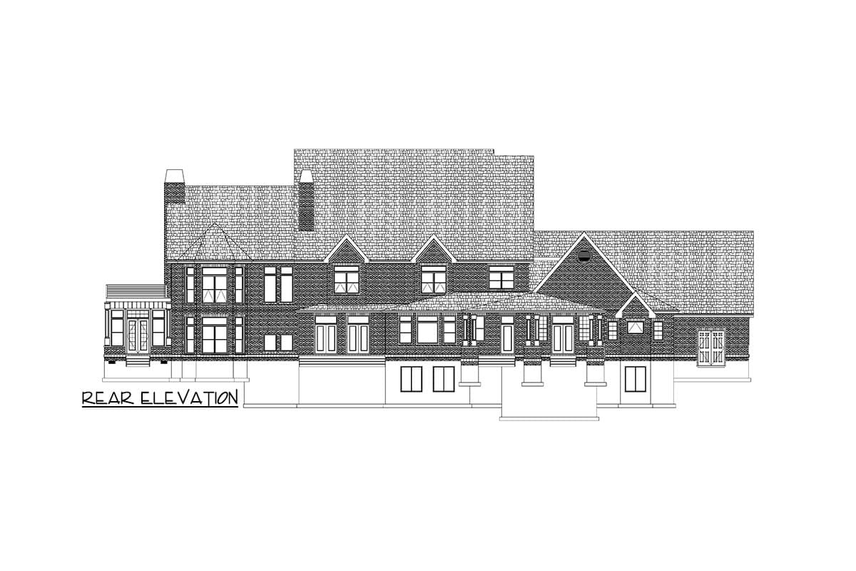 Plan 61277UT: Spacious 4-Bed House Plan with 2-Story Library - Image #43 - European, French Country, Traditional