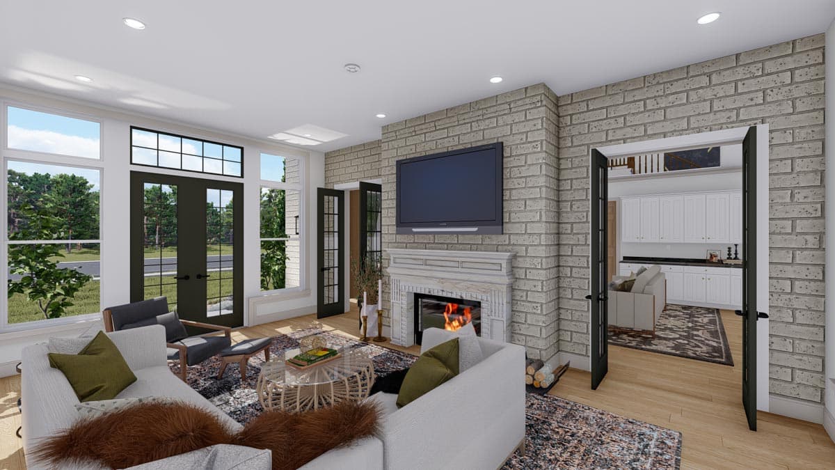 Plan 61277UT: Spacious 4-Bed House Plan with 2-Story Library - Image #34 - European, French Country, Traditional