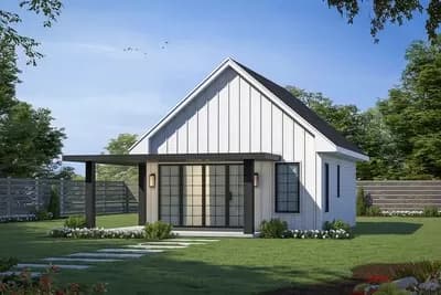 Compact Modern Cottage for Tiny Living - 682 Sq Ft