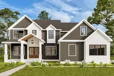 3360 Square Foot 2-Story House Plan with Bedrooms and Laundry Upstairs