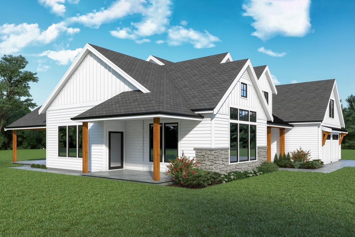 Plan 280174JWD: 2-Story Modern Farmhouse Plan with Home Office - Image #4 - Country, Craftsman, Modern Farmhouse, New American