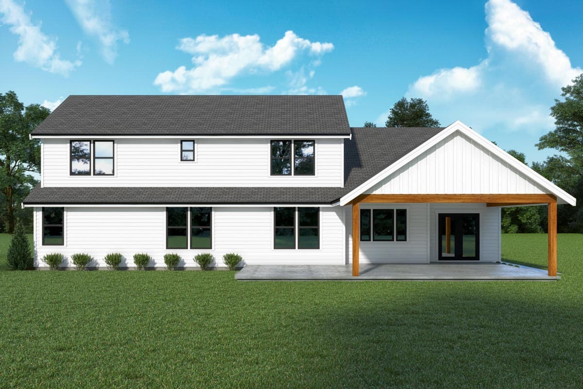 Plan 280174JWD: 2-Story Modern Farmhouse Plan with Home Office - Image #5 - Country, Craftsman, Modern Farmhouse, New American
