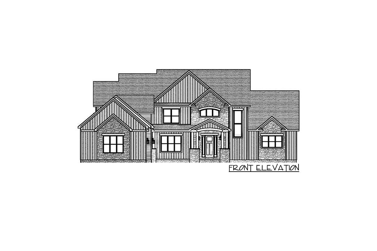 Plan 911023JVD: 2-Story House Plan Over 4700 Square Feet with Home Office and Main-Level Master Bedroom - Image #15 - Country, Craftsman, New American, Northwest, Traditional
